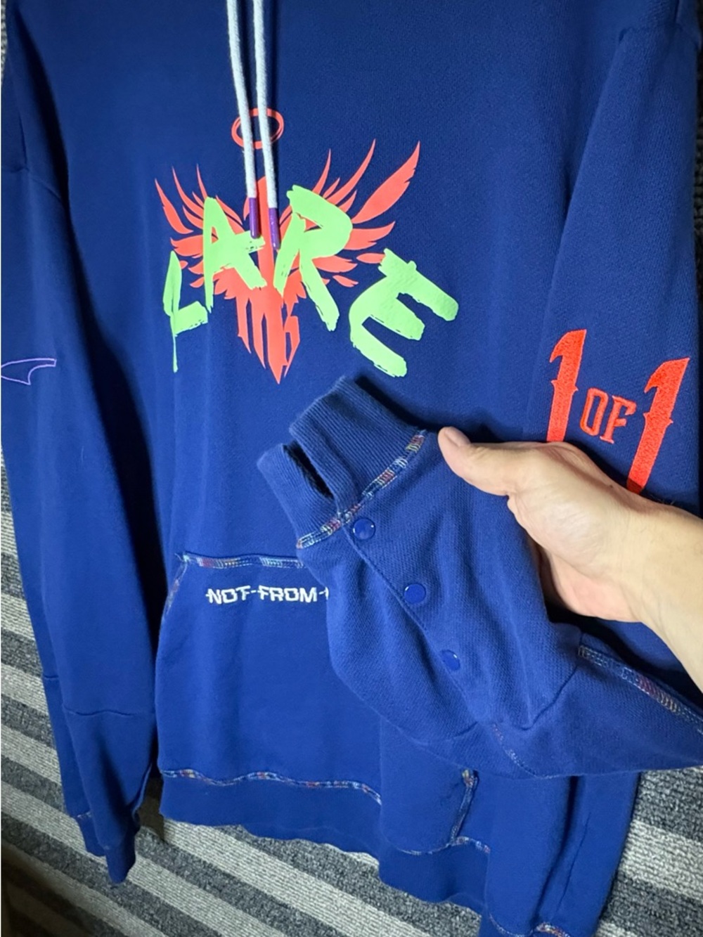 Puma x LaMelo Ball "Rare" Warm Up Hoodie Sweatshirt Elektro Blue Men’s XL - Picture 6 of 12